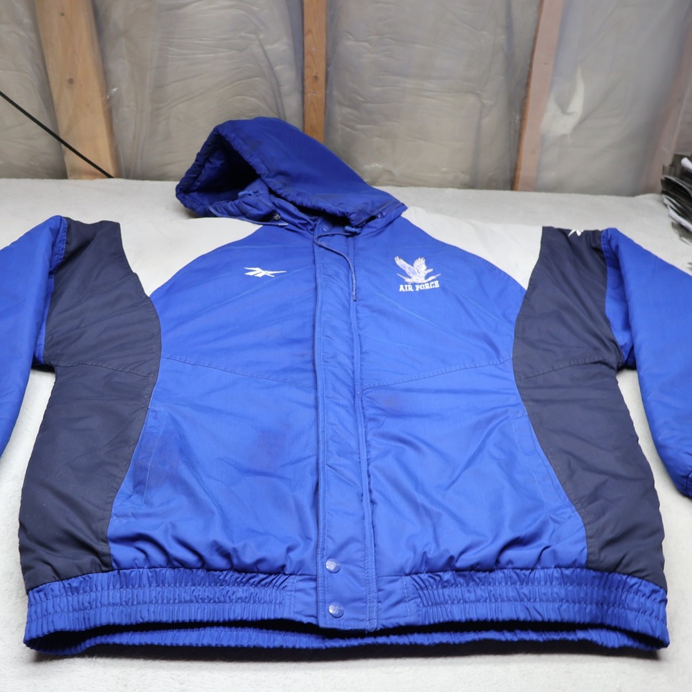 Air Force Academy Falcons Jacket Mens XL Reebok Blue Insulated Puffer VTG 90s